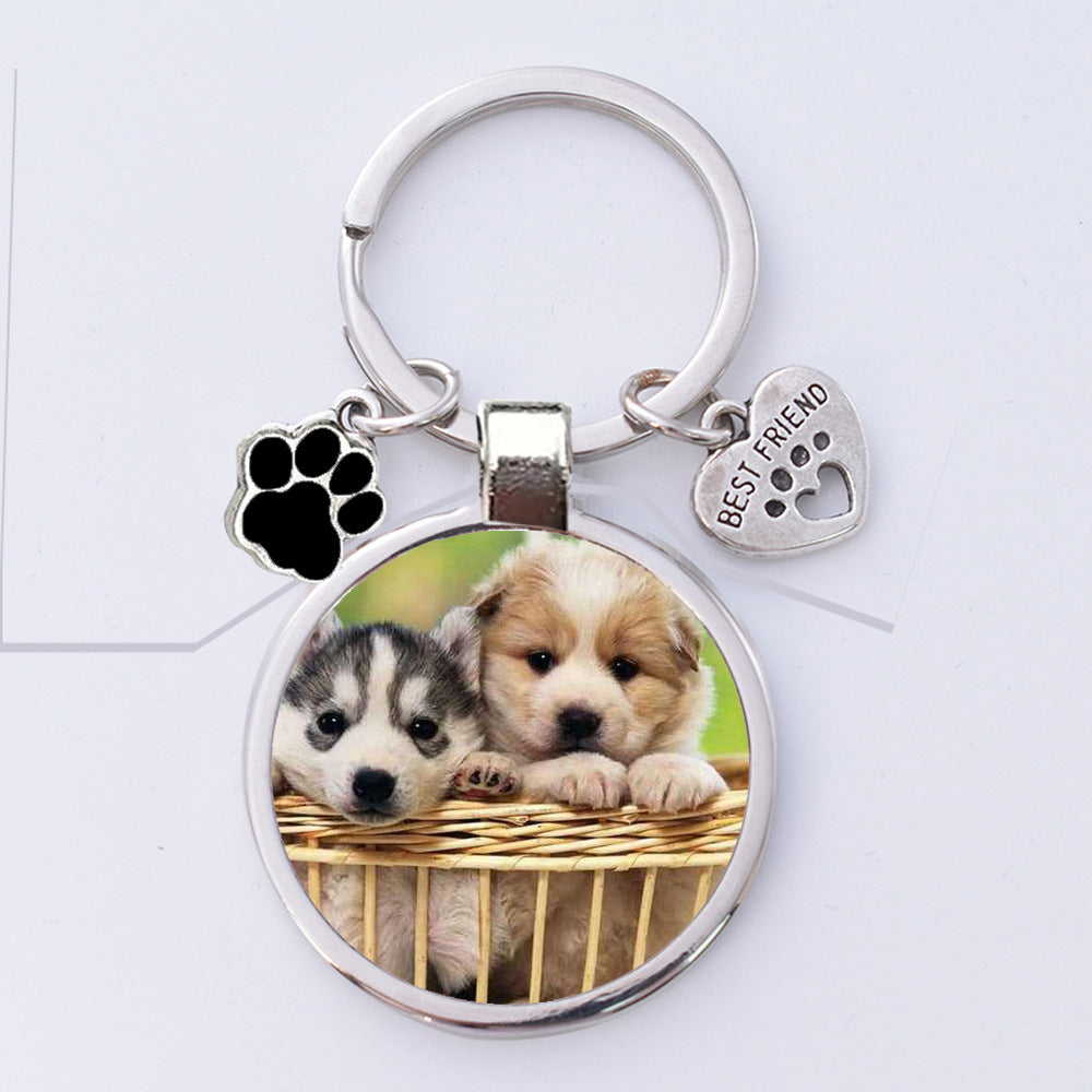 Llavero de transferencia térmica transfronterizo de Amazon, llavero para mascotas, llavero de metal en blanco, colgante de transferencia térmica