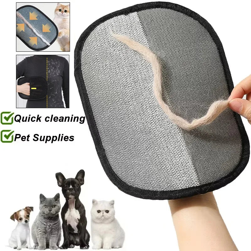 Quitapelos para mascotas portátil y lavable, guantes para quitar el pelo de la ropa, productos de limpieza para mascotas y accesorios para mascotas.
