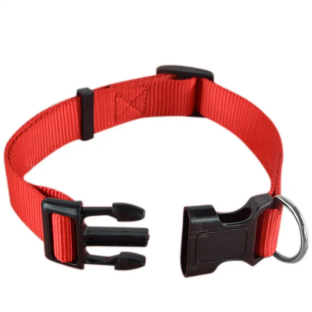 Collar de seguridad ajustable de nailon para perros, cachorros y gatos con hebilla de liberación rápida. Suministros para perros.