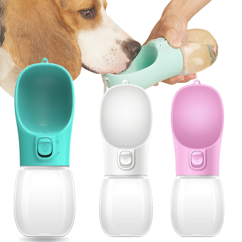 Botella de agua portátil para perros pequeños y grandes, bebederos para gatos, a prueba de fugas, para paseos al aire libre.