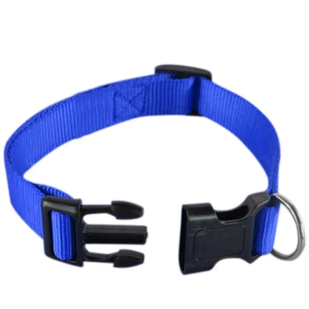 Collar de seguridad ajustable de nailon para perros, cachorros y gatos con hebilla de liberación rápida. Suministros para perros.