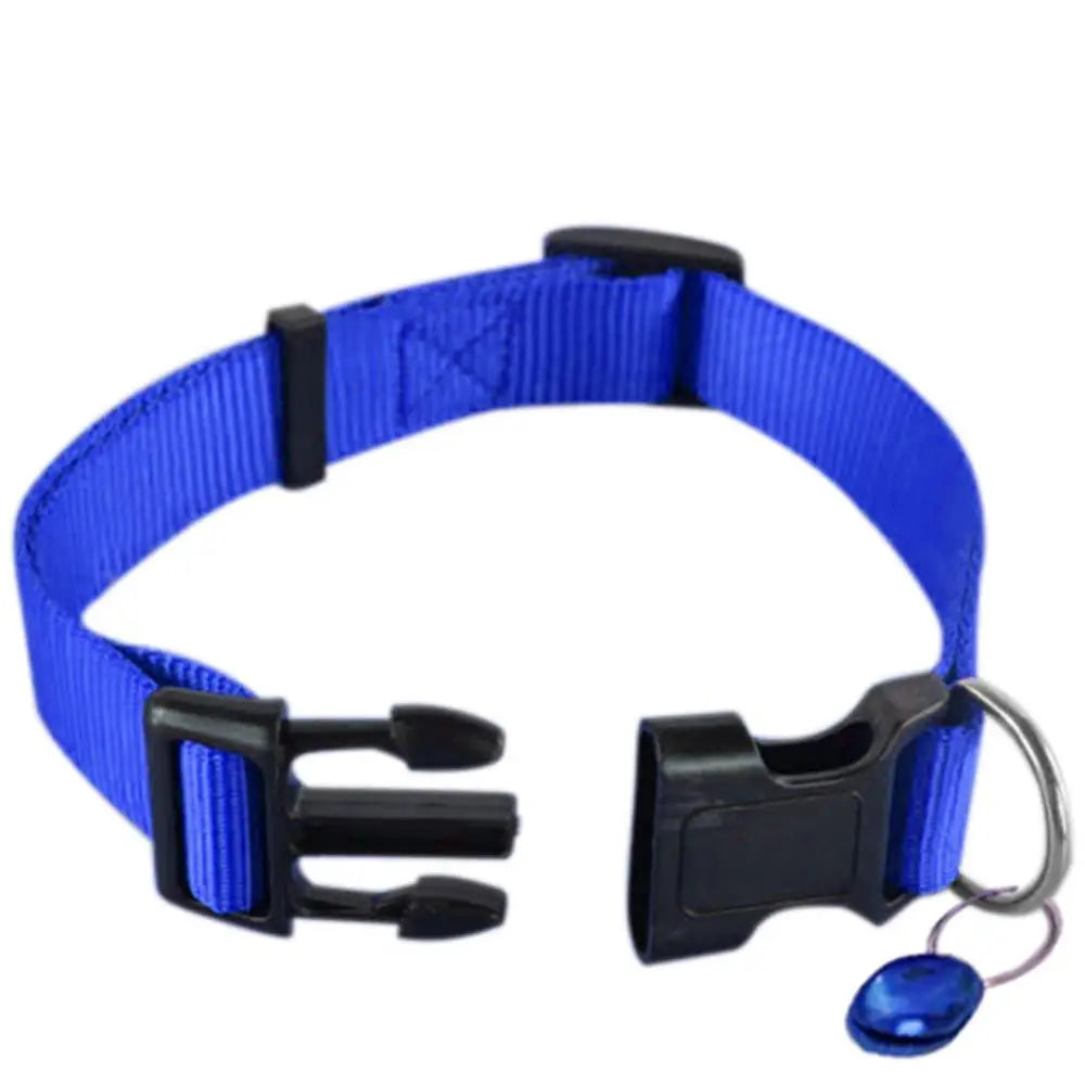 Collar de seguridad ajustable de nailon para perros, cachorros y gatos con hebilla de liberación rápida. Suministros para perros.