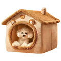 Caseta de interior cálida para perros, cama suave para mascotas, tienda de campaña para perros y gatos, cojín extraíble y lavable, apta para las cuatro estaciones.