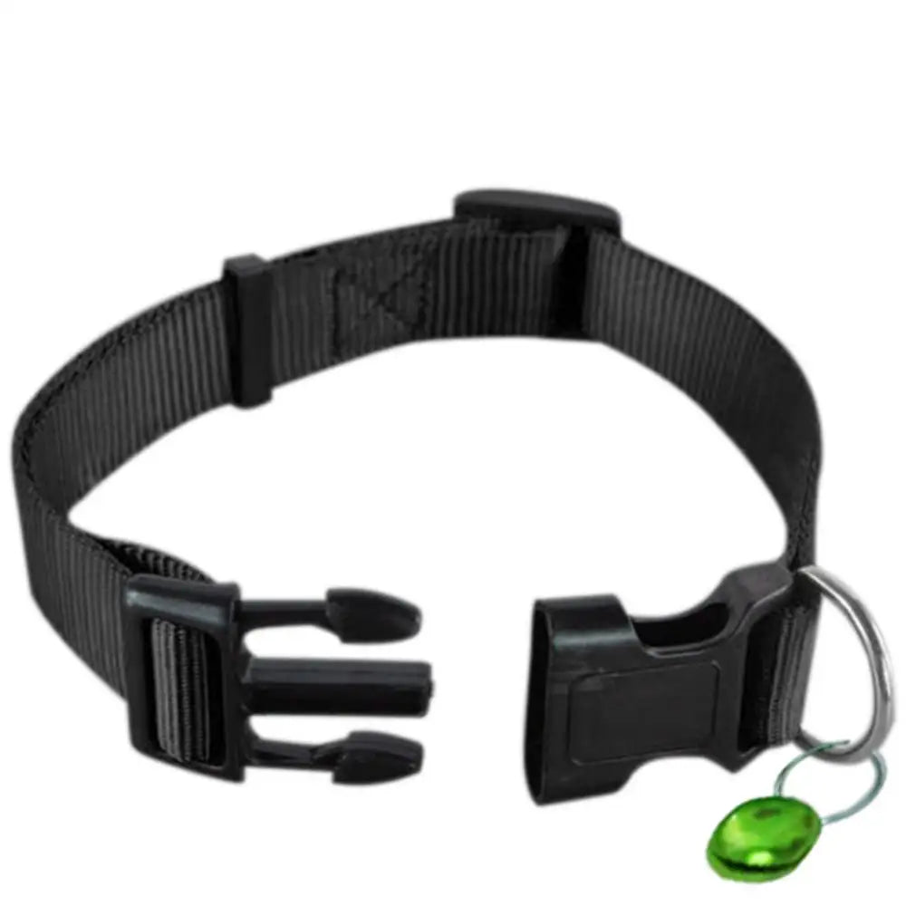 Collar de seguridad ajustable de nailon para perros, cachorros y gatos con hebilla de liberación rápida. Suministros para perros.